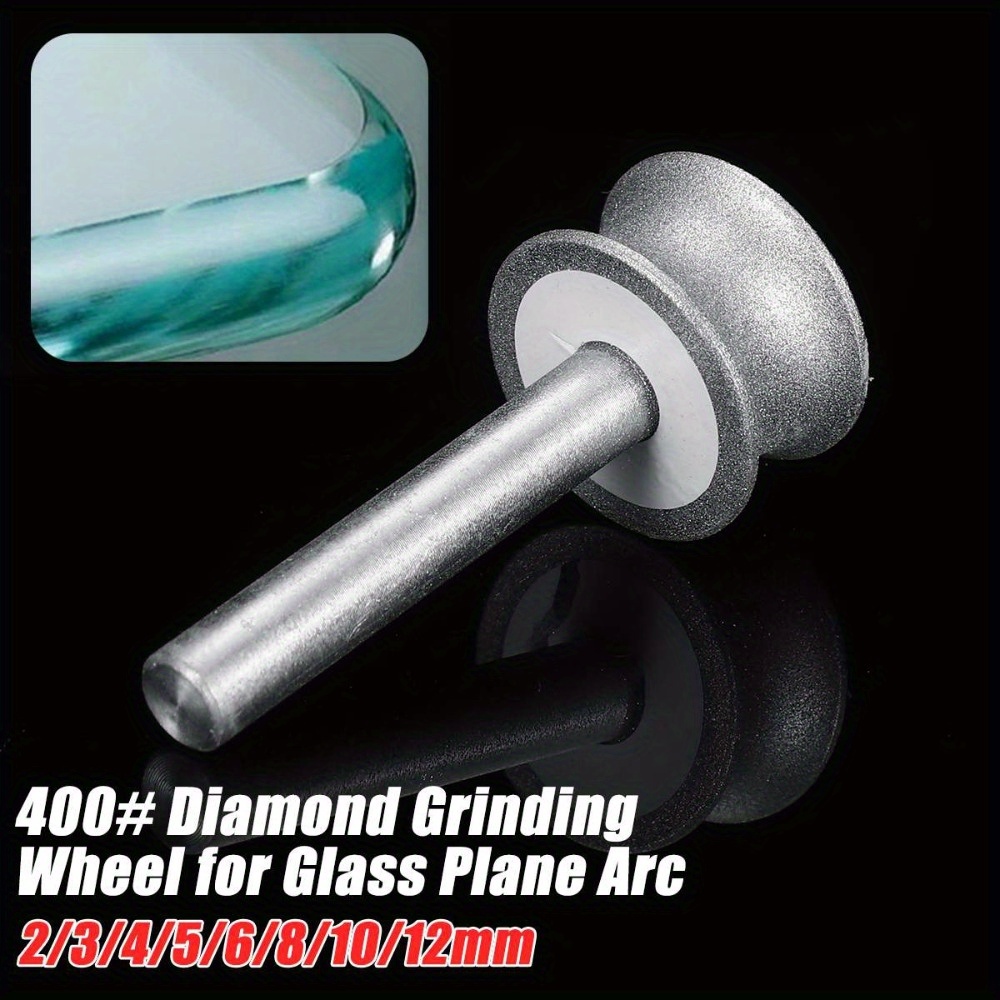 

Diamond Grinding Disc, 3-12mm Carbon Steel, Die Grinder Compatible, Fine Grit Glass Edge Chamfer Tool With 6mm Shank