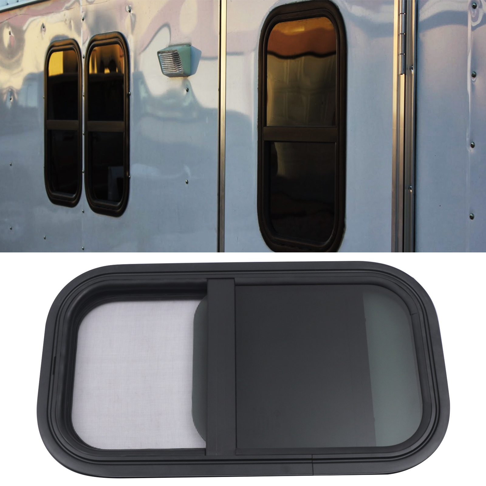 , Tiny House Vertical Slider W/Screen & Interior Camper Window Clamp ...