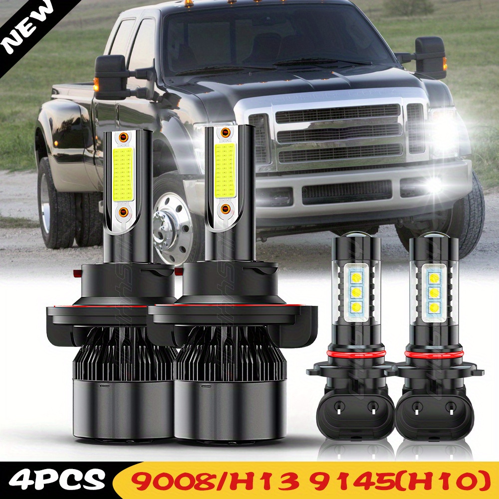 

6 Pcs 6000k White Led Headlight Fog Light Bulb - For F350 2005 - 2019