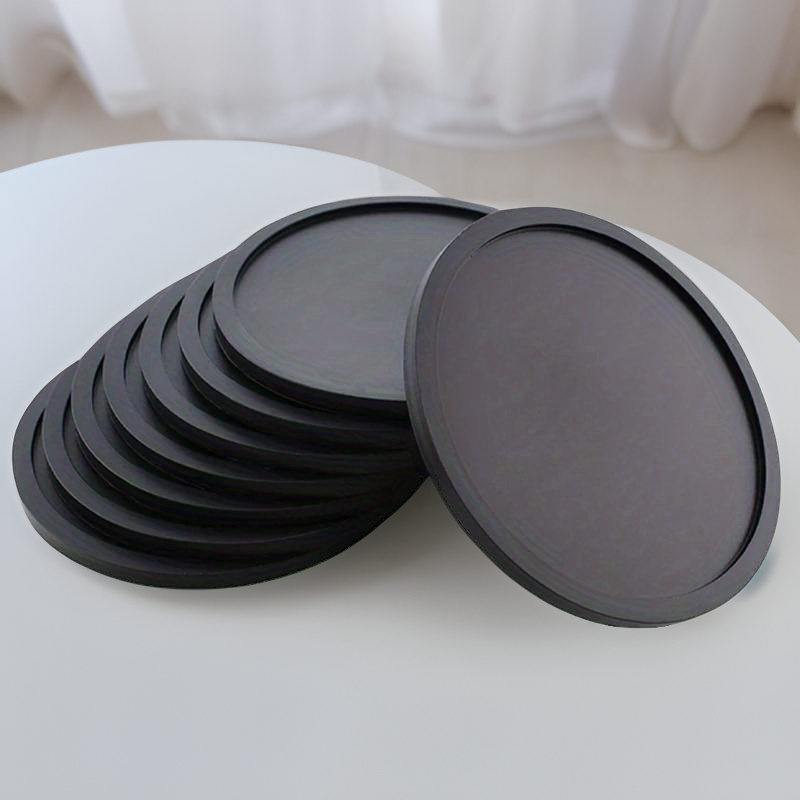 

6pcs Silicone Coaster Set - Round Drink Mats For Coffee Cups & Bottles, Tableware Accessories