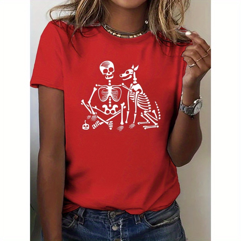 

Skeleton Halloween Pure Cotton Women's Tshirt Comfort Fit