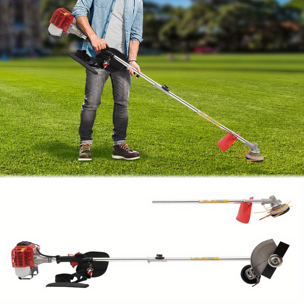 

Gas-powered Grass Trimmer With Shoulder Strap For Cutting Weeds And Grass