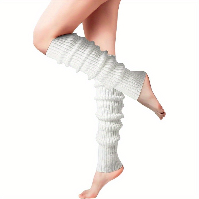 

Fashionable And Warm Women's Leg Warmers: Knit Polyester Knee High Socks For And Sports Activities