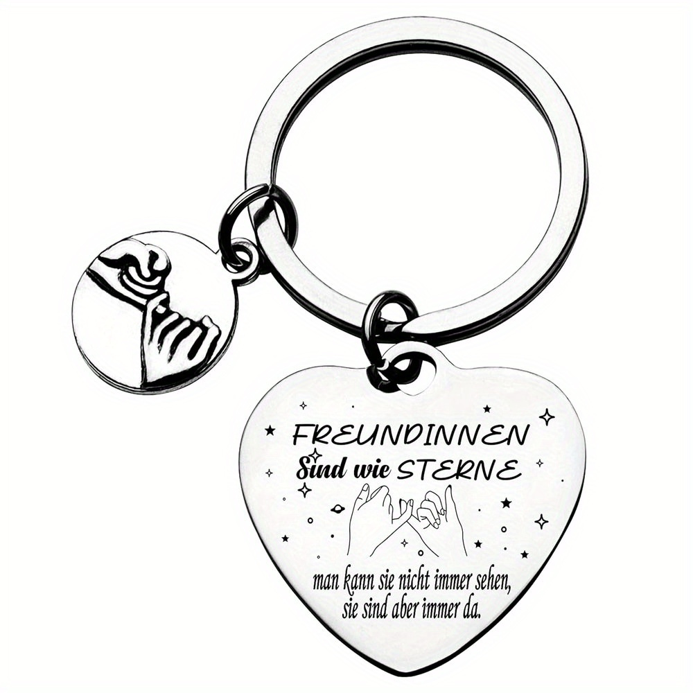 Stainless Steel Friendship Keychain With A Hook, Perfect As A Gift For Or