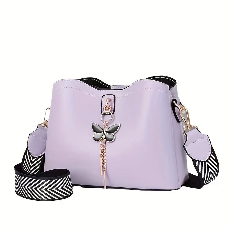 

Womens Butterfly Bucket Crossbody Bag - Fashionable & Lightweight, Compact Shoulder Bag For -festivals, Anniversaries, And Birthday Gifts For Women