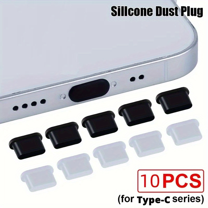 

10pcs Silicone Cell Phone Dust Plug For Type C Cell Phone Charging Port Protector Rubber Dust Plug Dust Case