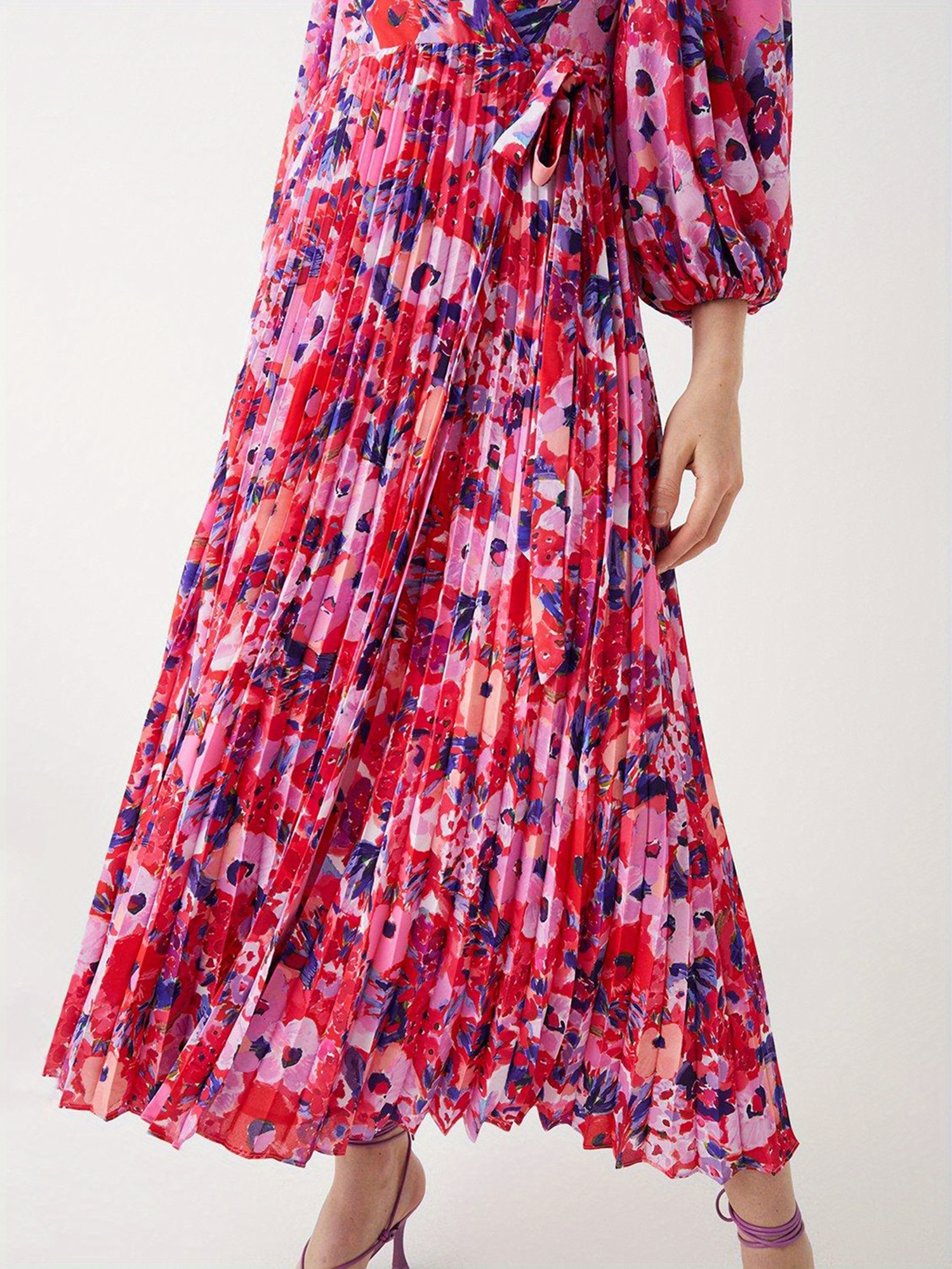 sachin and babi light blue dress Trendyol Collection Black Midi Chiffon Dress - A-Line, Stand Collar, Lined,  Winter main image 1