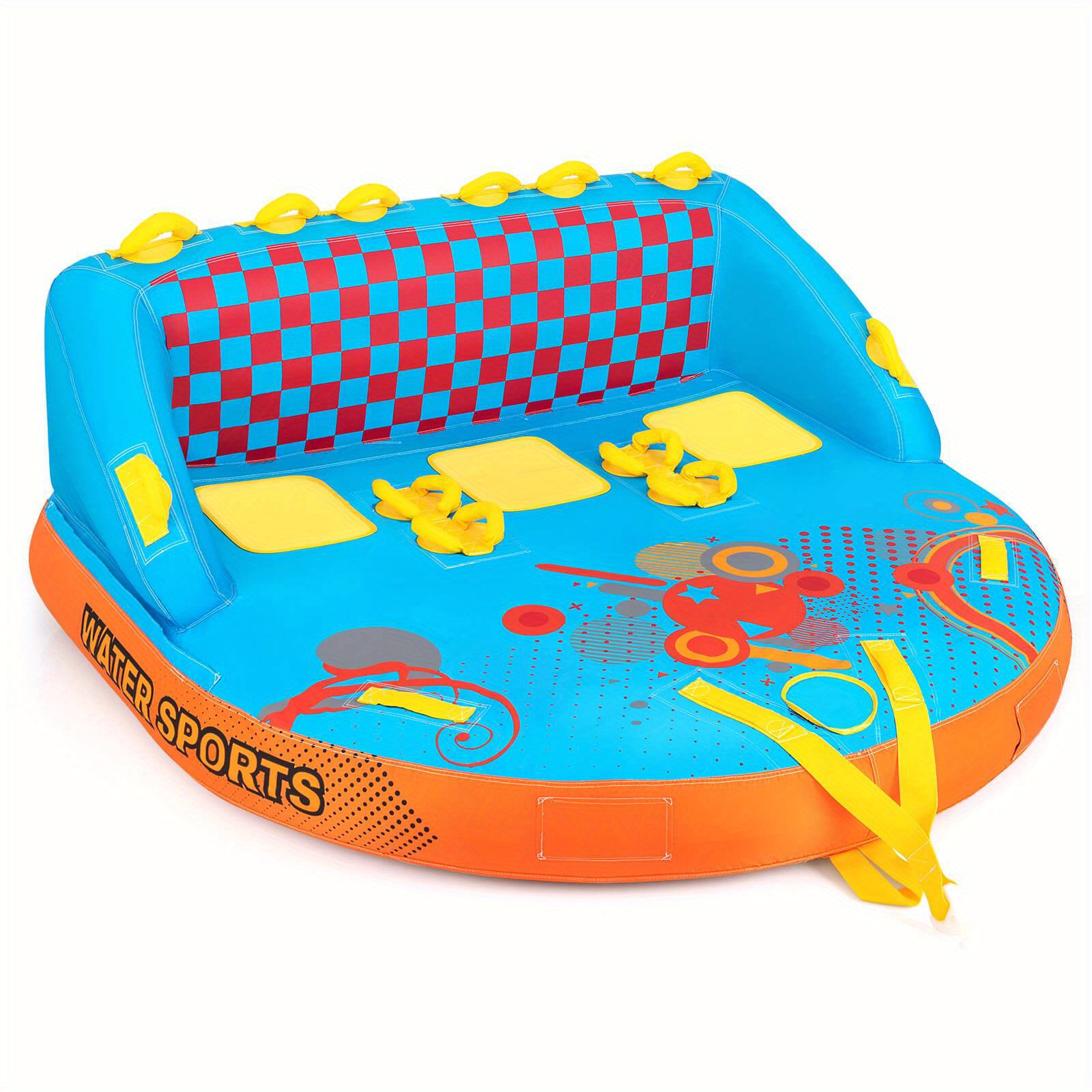 TEMU Multigot Towable Tube For Boating 3 W/ Tow Points For Towing Rider