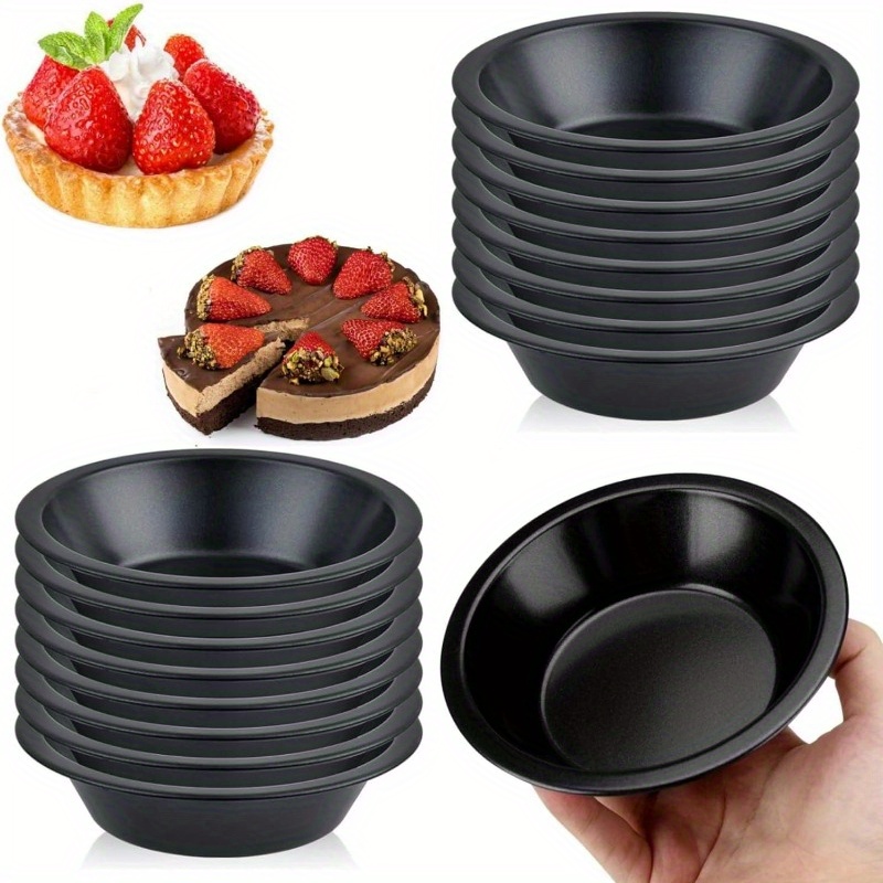 

12 Pack Mini Pie Pans, 5 Inch Reusable Round Pie Tins Nonstick Small Pie Pans, Carbon Steel Round Pie Tins Small Metal B