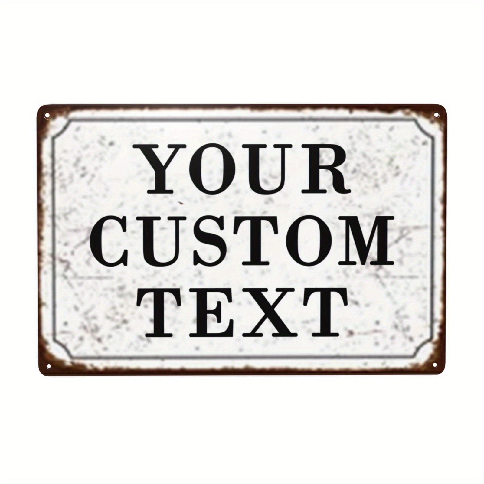 Custom Vintage Metal Sign - Personalized Text Or Name, Durable Aluminum, Outdoor Warning And Decor, Unique Gift Idea,…: retailer-supplied image