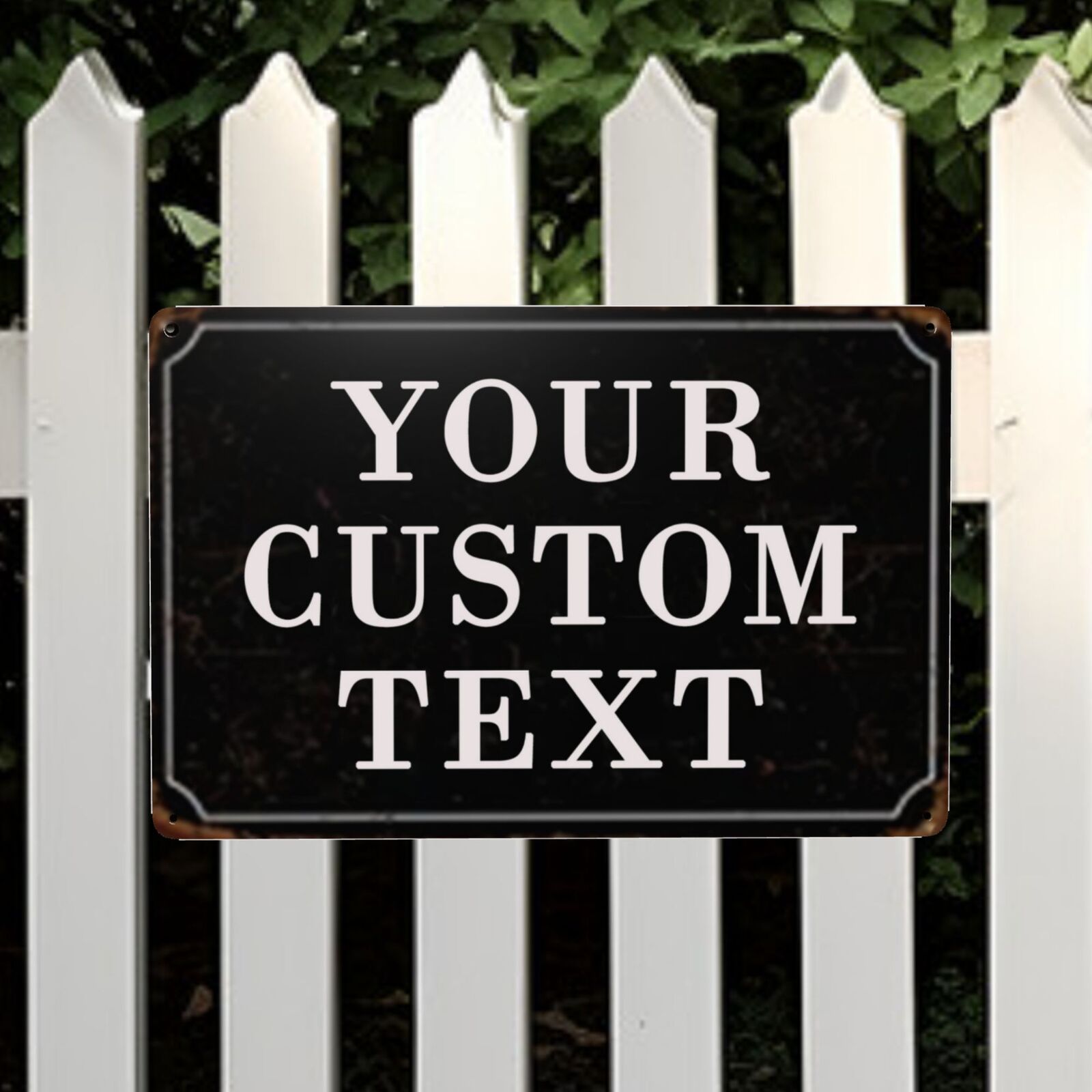 TEMU Custom Vintage Metal Sign - Personalized Text Or Name, Durable Aluminum, Outdoor Warning And Decor, Unique Gift Idea, 8x12 Inches, Perfect For