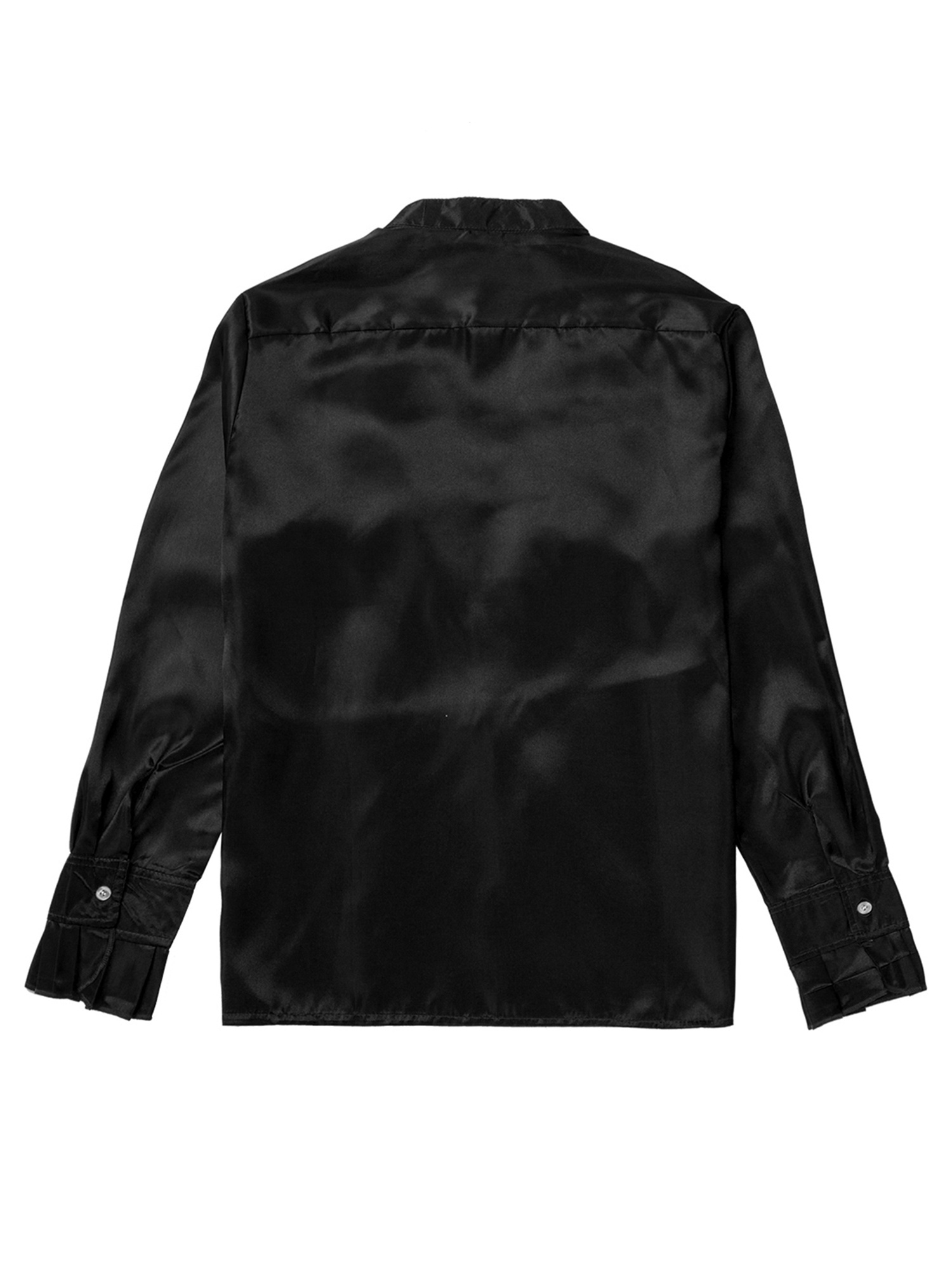 elegant mens satin ruffle dress shirt fit long sleeve - Temu