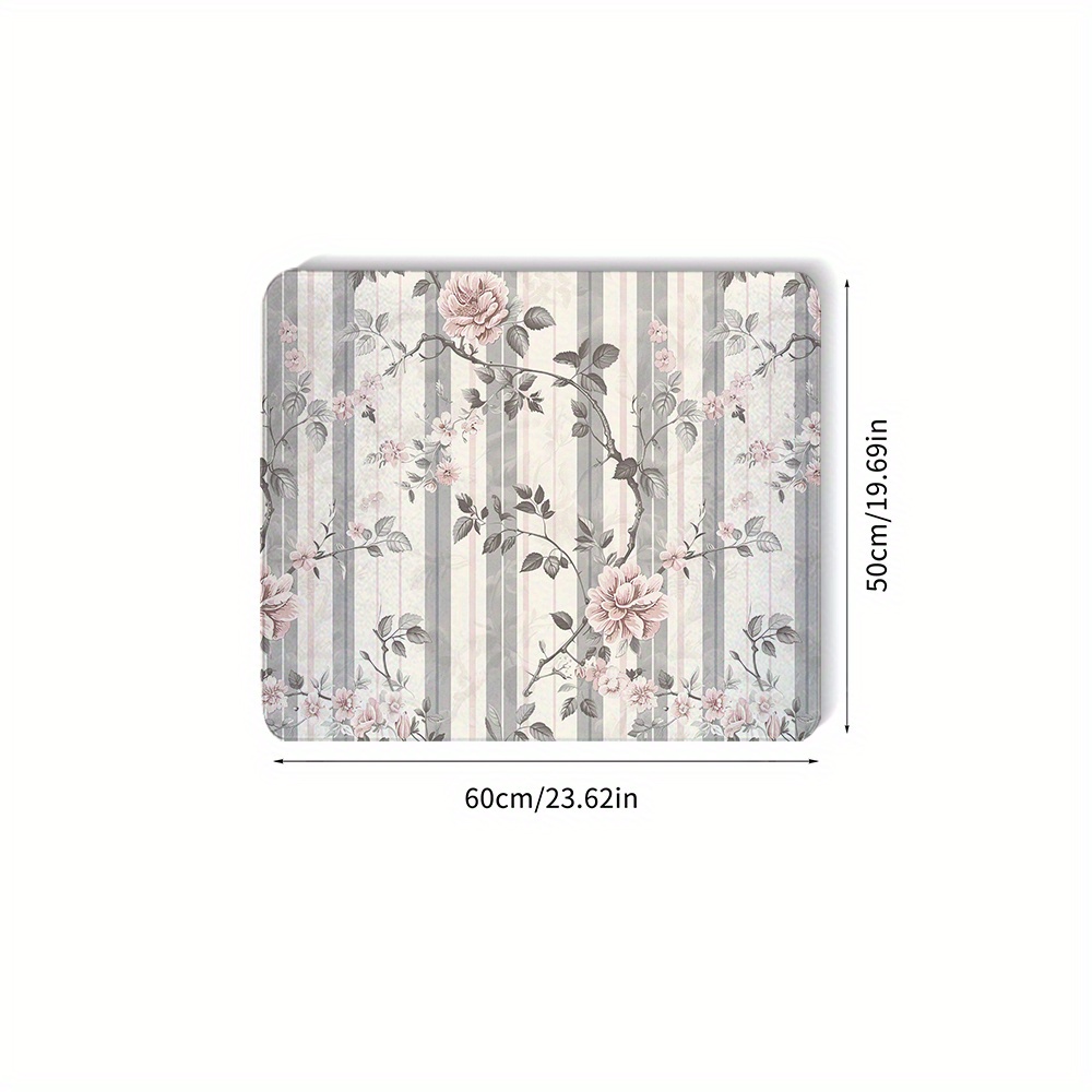 jit   floral watercolor branches and leaves laundry machine dust cover kitchen and bathroom accessories   rubber backing details 5