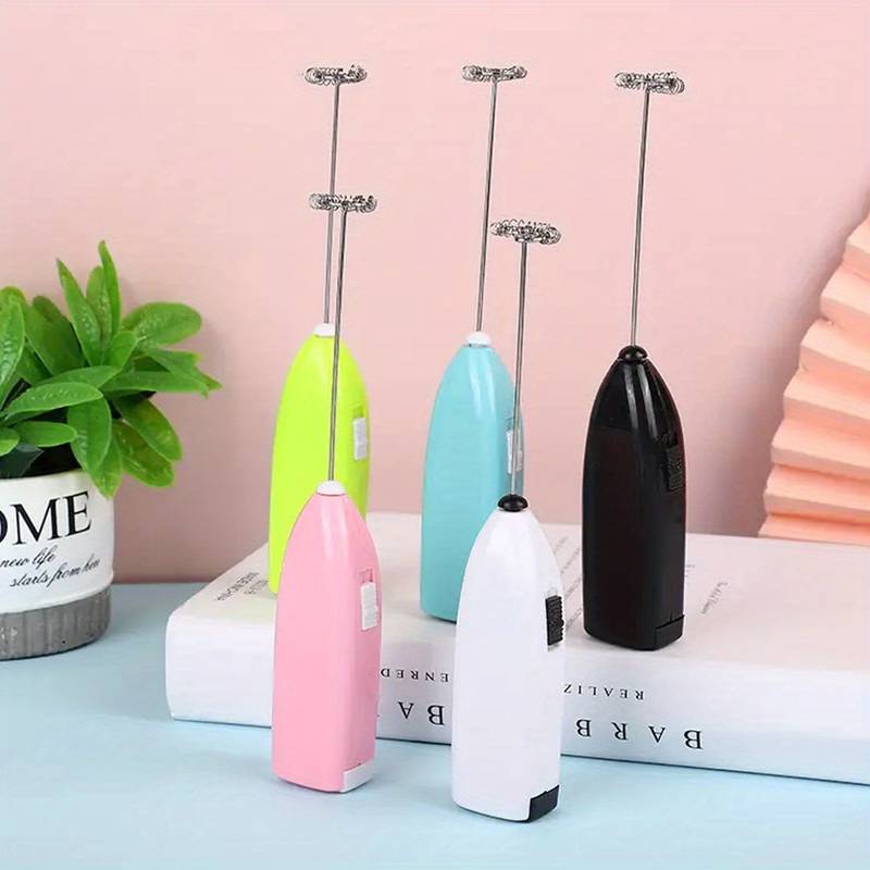 Mousseur à Lait électrique Portable - Pour Café, Chocolat, Matcha - Tête Inox - Alimenté Par 2 Piles AA - Léger Et Facile à Nettoyer