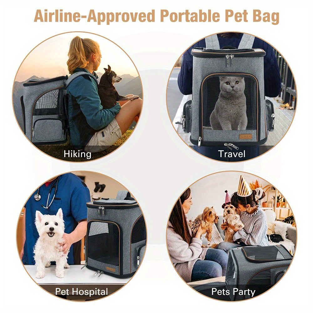 Extra Large Foldable Pet Backpack Carrier for Cats and Small Dogs