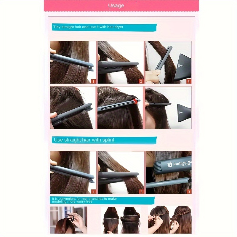 Professional V-Shaped Hair Styling Comb - Casual Plastic Finishing Comb for Straightening & Cutting - Practical Hairdressing Tool
