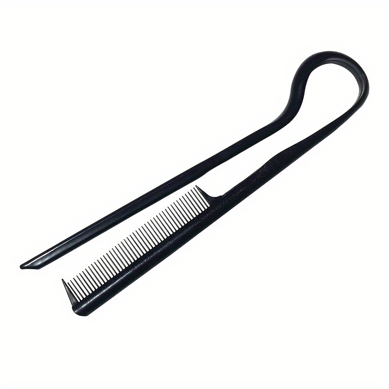 Professional V-Shaped Hair Styling Comb - Casual Plastic Finishing Comb for Straightening & Cutting - Practical Hairdressing Tool