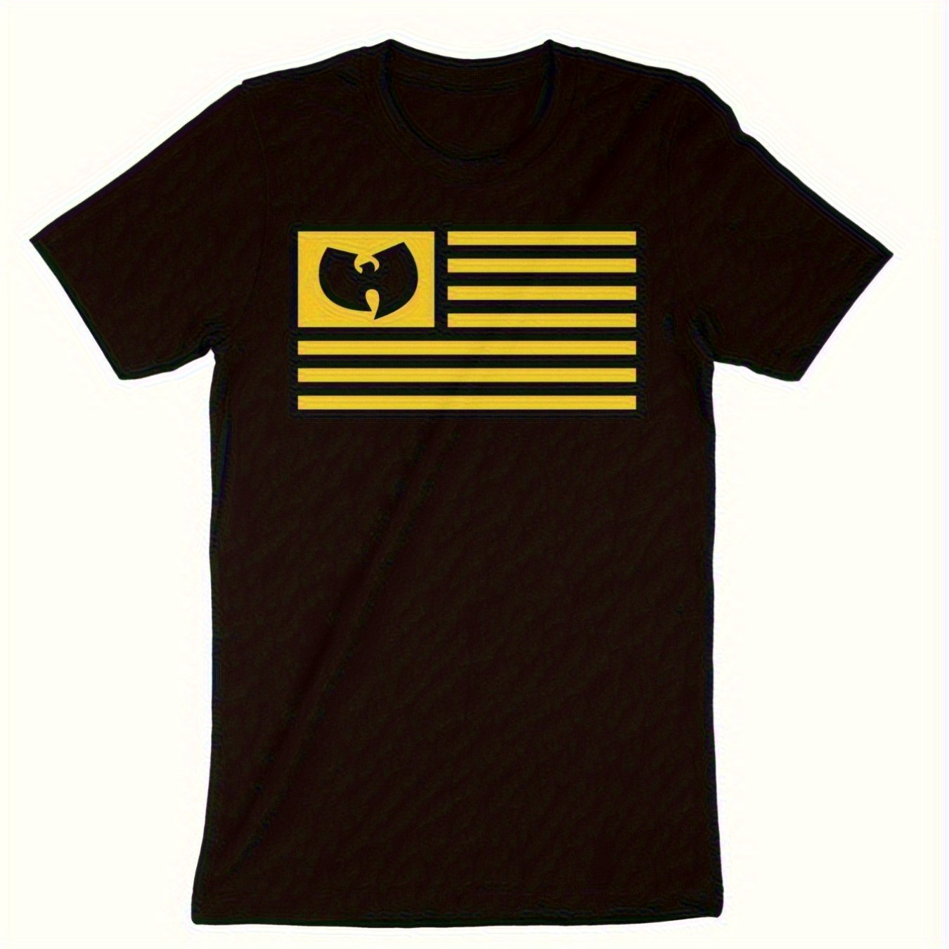 

Men's Wu Flag Street Design Graphic T-shirt Black Yellow Men's S-3xl - Perfect For Hot Summer Days, Daily Activities And Casual Outings