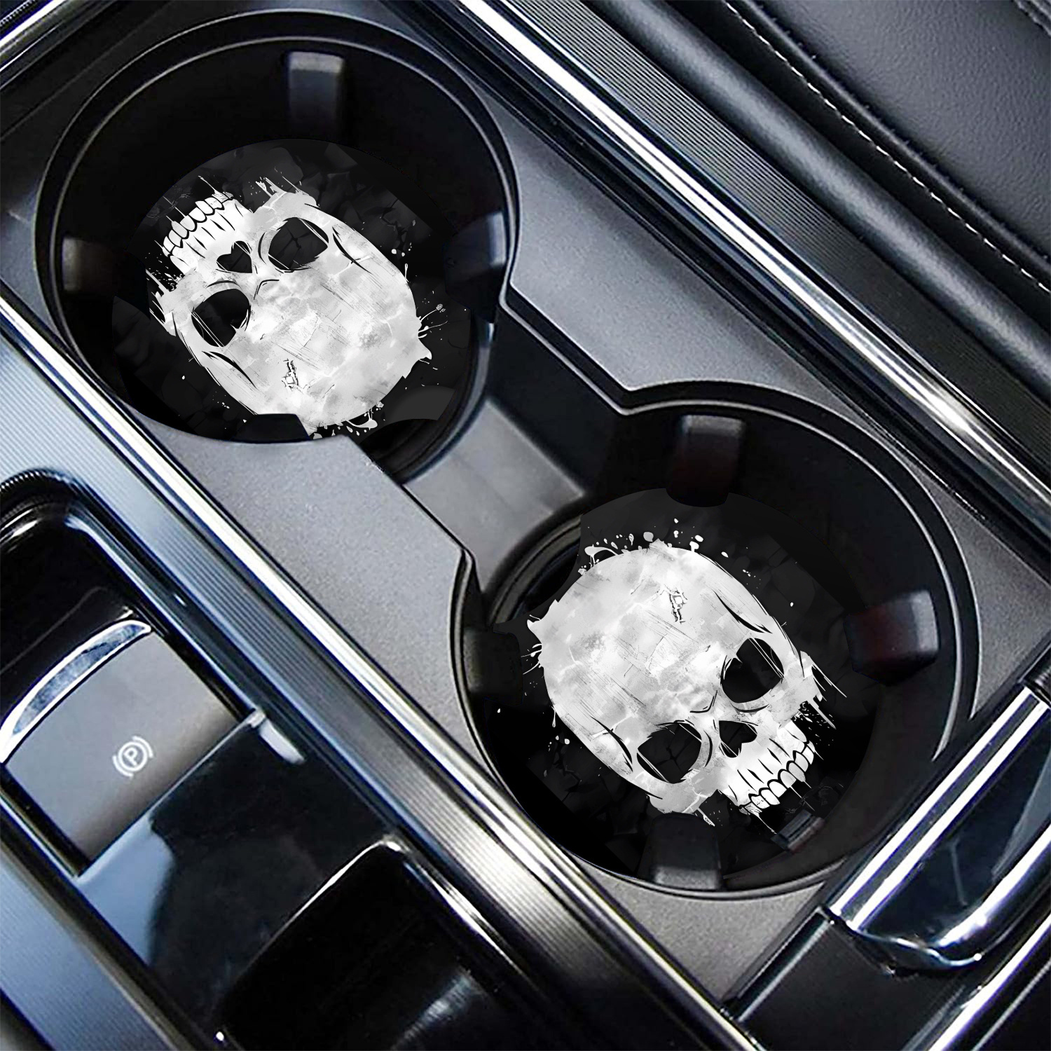 2pcs Black Car Cup Holder Coasters, Universal Non-slip Auto Additions, Cute Auto Additions Gifts For Men And Women