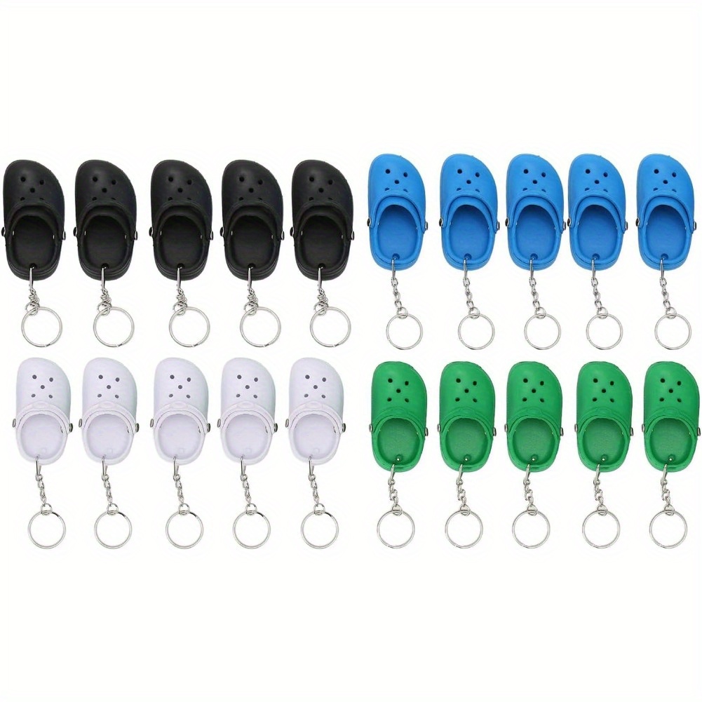 

Slipper Keychain, 20pcs 3d Slipper Sandal Keyring Mini Shoe Keychain School Bag Pendant Slipper Key Ring Pendant For Backpacks Gifts For Kids Boys Girls