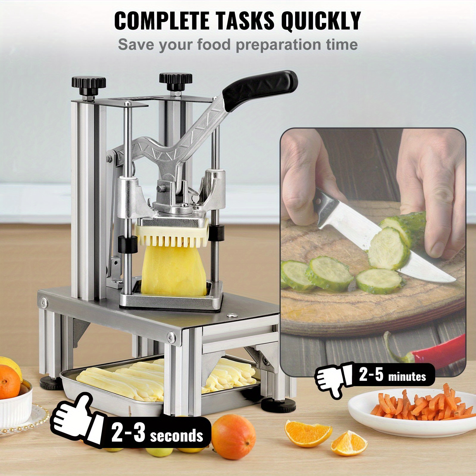  commercial vegetable dicer vegetable chopper 4 blades french fry cutter details 3