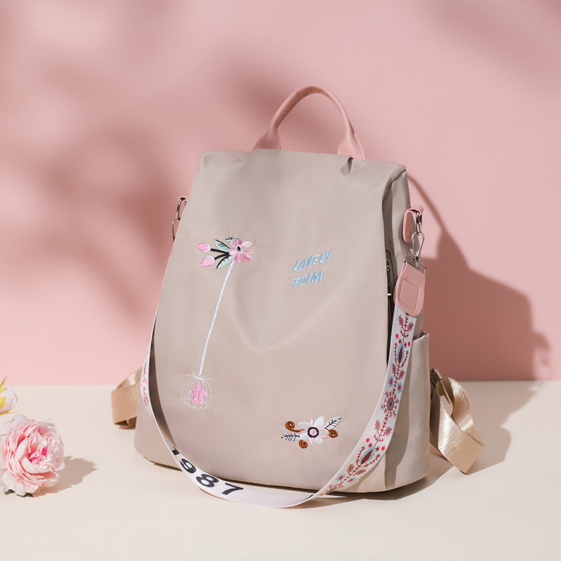 bestickte blumen oxford stoff rucksack frauen koreanischer Temu