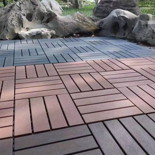 44 pack patio deck tiles 12 x12 square waterproof outdoor all weather use plastic interlocking deck tiles patio decking tiles for poolside balcony backyard brown