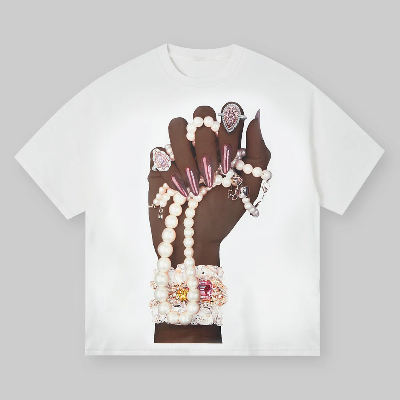 

Gesture Graphic Printed T-shirt, Men's T-shirt, Summer Casual Short Sleeve T-shirt