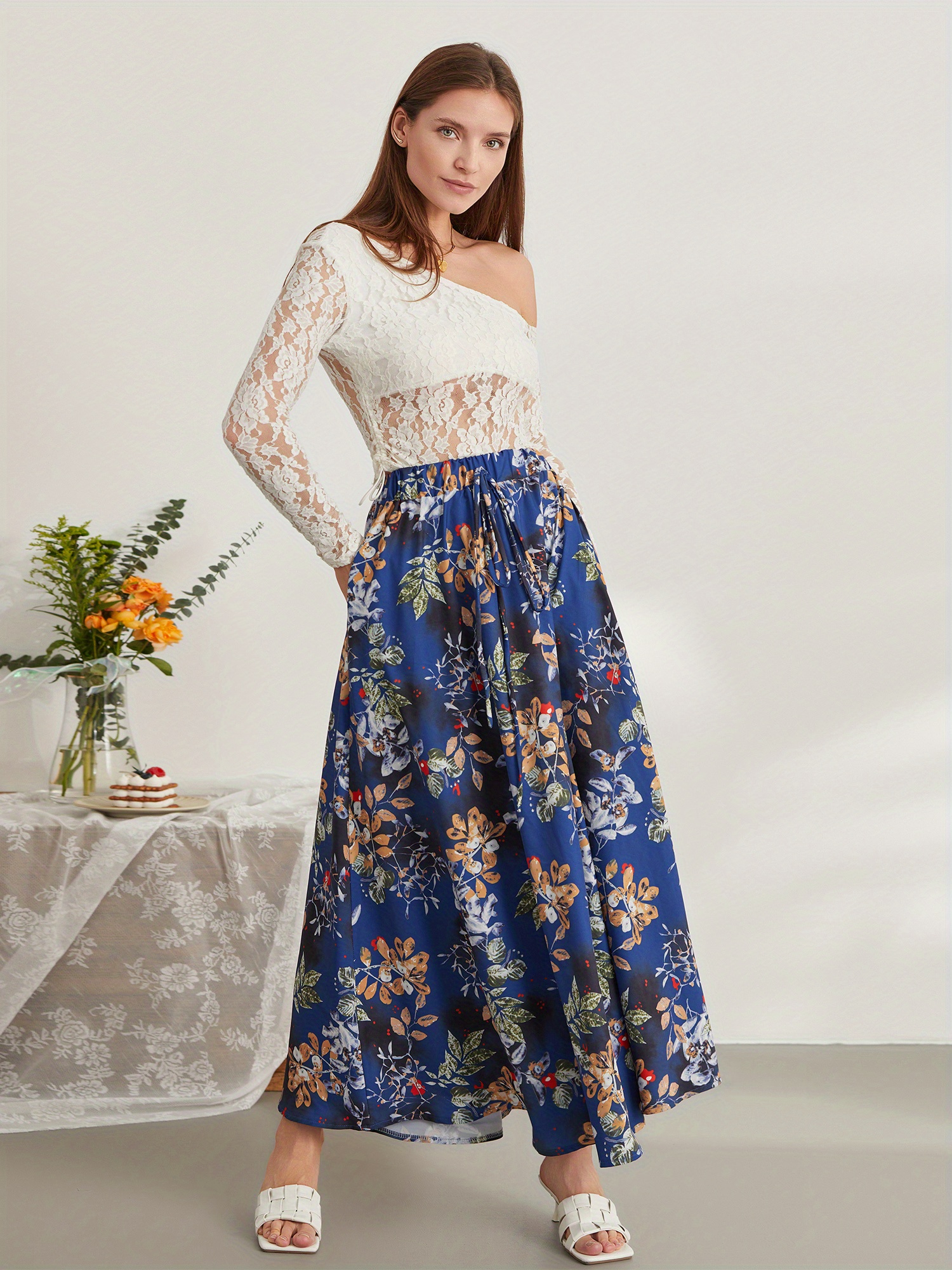スカート vintage flower long skirt Vintage Maxi Skirt Long Skirt Floral Skirt Flowers Skirt