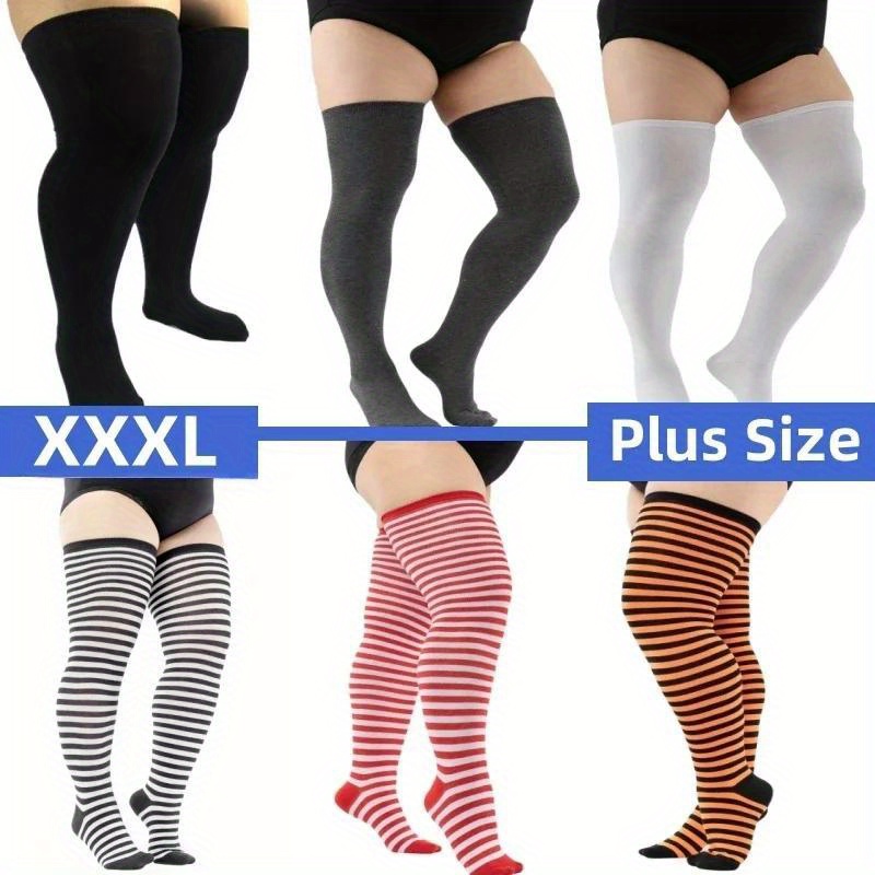 plus size knee socks women high polyester blend Temu