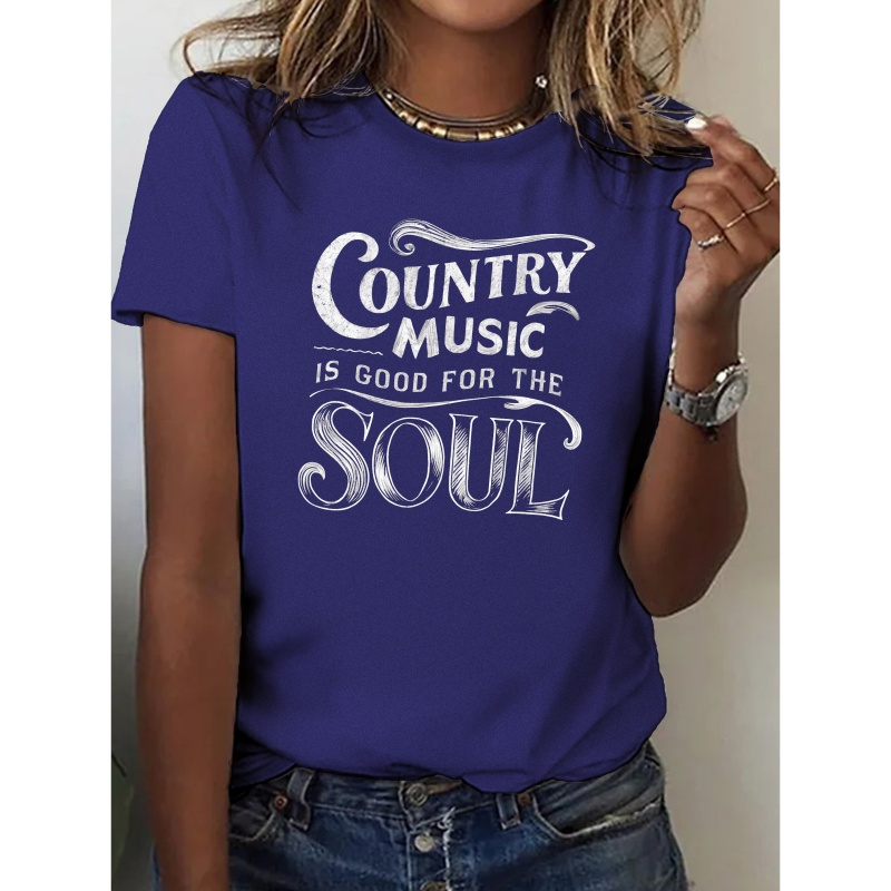 

Country Music Pure Cotton Women's T-shirt, Comfort Fit