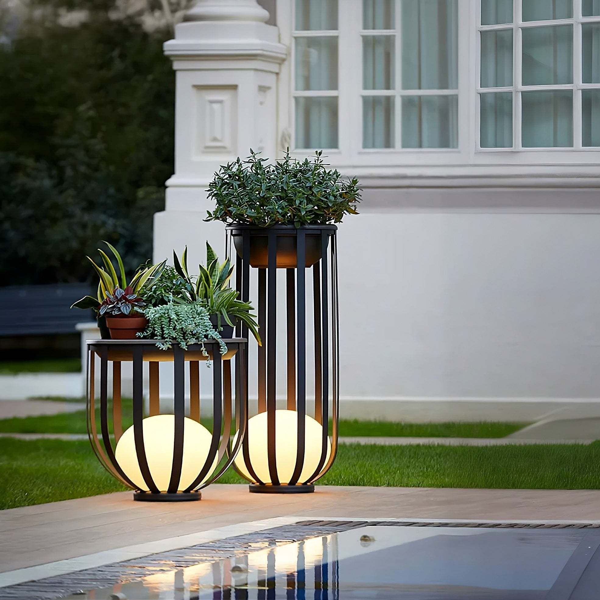 

Outdoor Solar Power Led Plant Stand