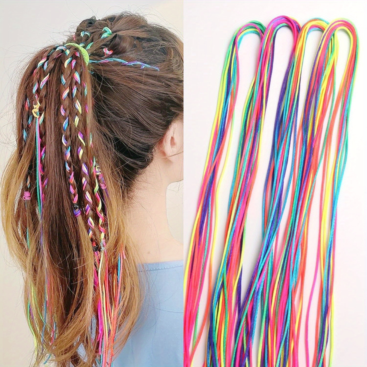 

10pcs Random Color Braided Hair Ties Hair Ties Braided Hair Ties Rope Fashion Hair Accessories Color Rope Braid Head Rope