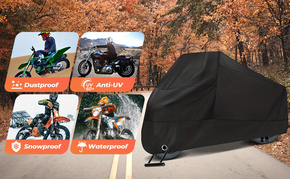 Favoto Motorcycle Cover Waterproof Outdoor - 300D Oxford