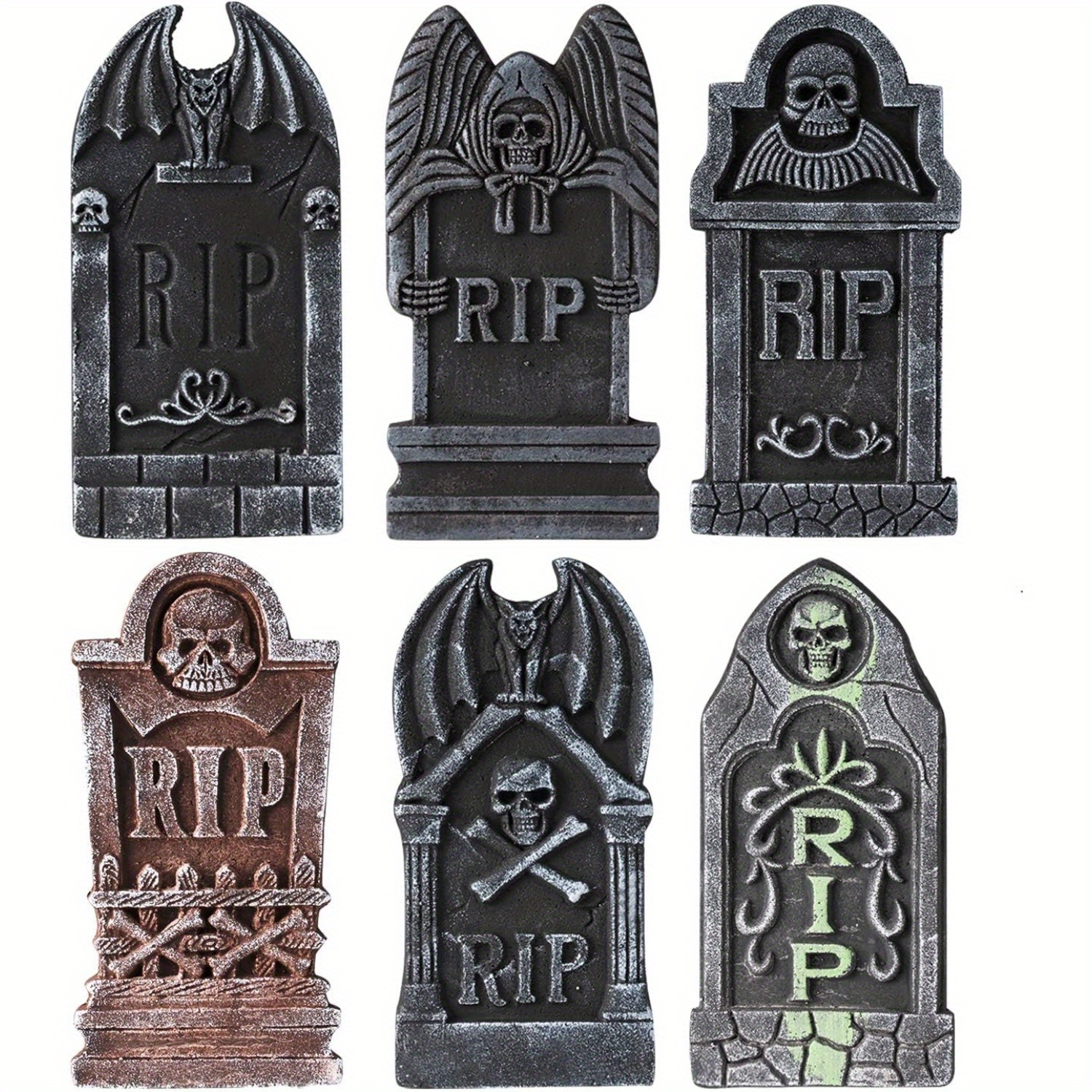 

Decorations Graveyard (6 Pack), Foam Rip Yard Signs Headstone Decorations With 12 Bonus Stakes For Lawn Yard Decorations