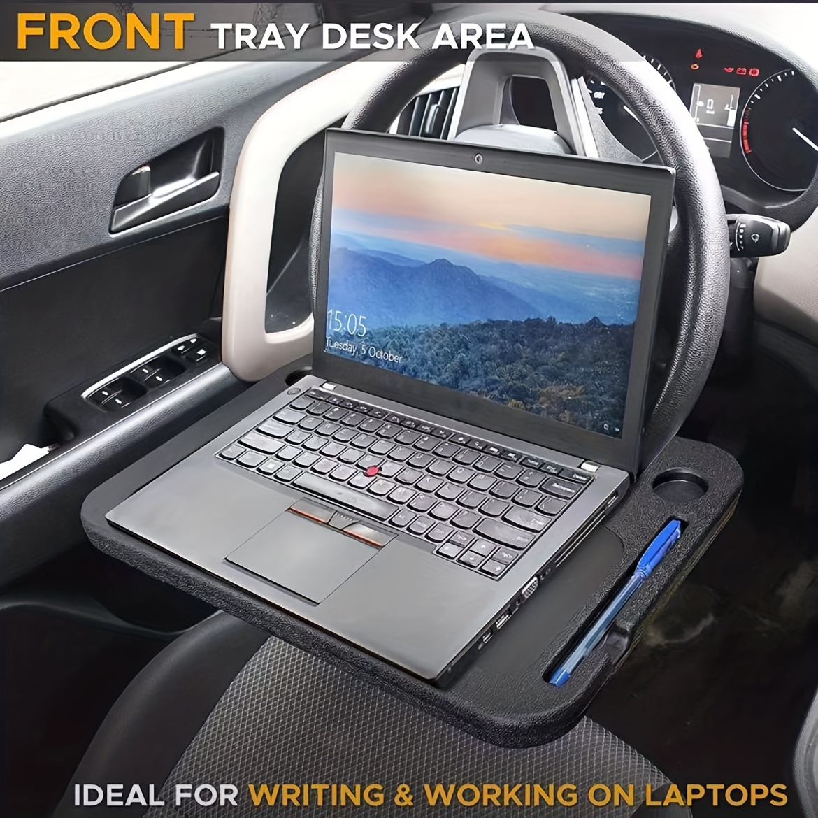 ergonomic car steering wheel   durable abs resin storage organizer with non slip surface   for   driving     to essentials vehicle interior accessory sleek material   Product details 0