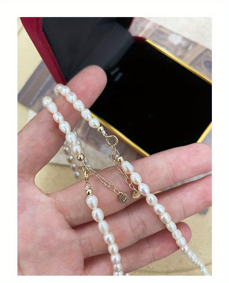 elegant baroque     necklace irregular clavicle chain   fashion unique   pearls suitable for daily vacation wear natural   womens fashion jewelry details 5