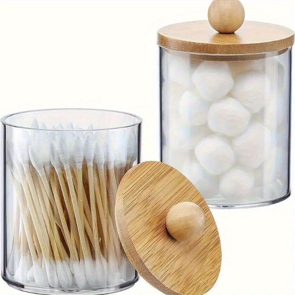 

Storage Jar Wooden Lid - For Swabs, & - Organization