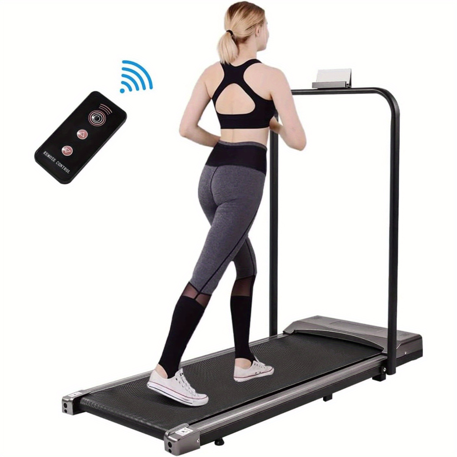 TEMU Treadmills For Home Foldable Running Machine With Remote Control Motorized Folding Treadmill For Home Shock Absorption Suitable For Indoor Home