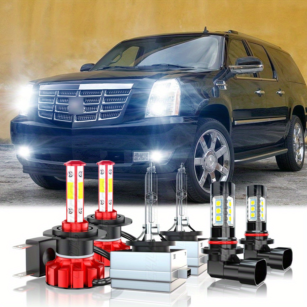 

For 2007-2014 Led Headlight / Low Beam+ Fog Light Bulbs H7 D1s 9145, 55w 300% , 6000k , , Without Battery