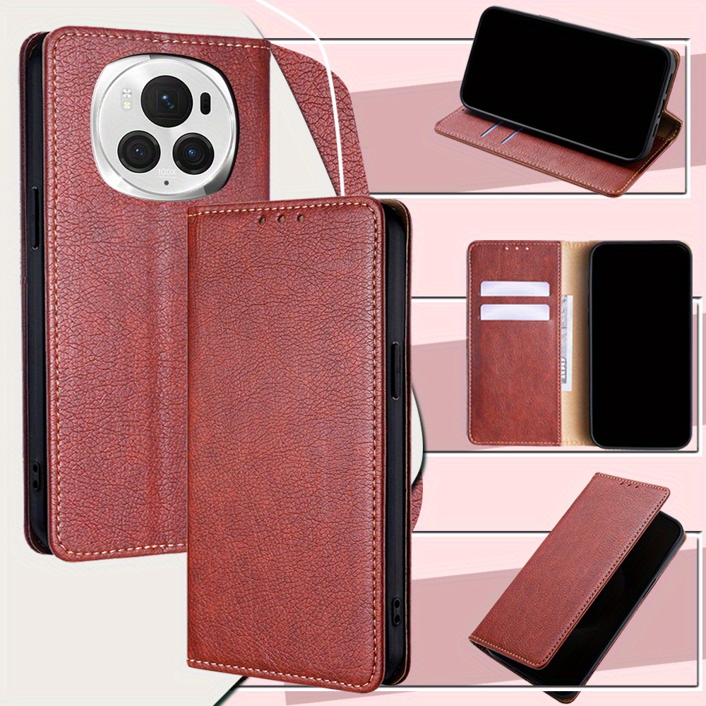 

Business Leatherette Wallet Flip Case With Card Slots For Magic 5 6 Pro 6 Lite 6