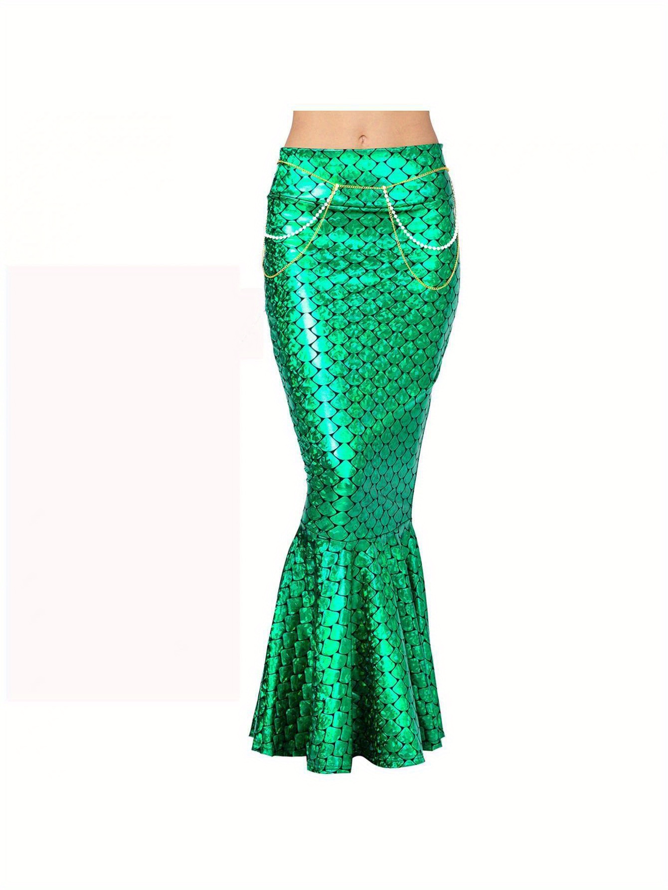 womens shimmering holographic mermaid skirt iridescent scale Temu