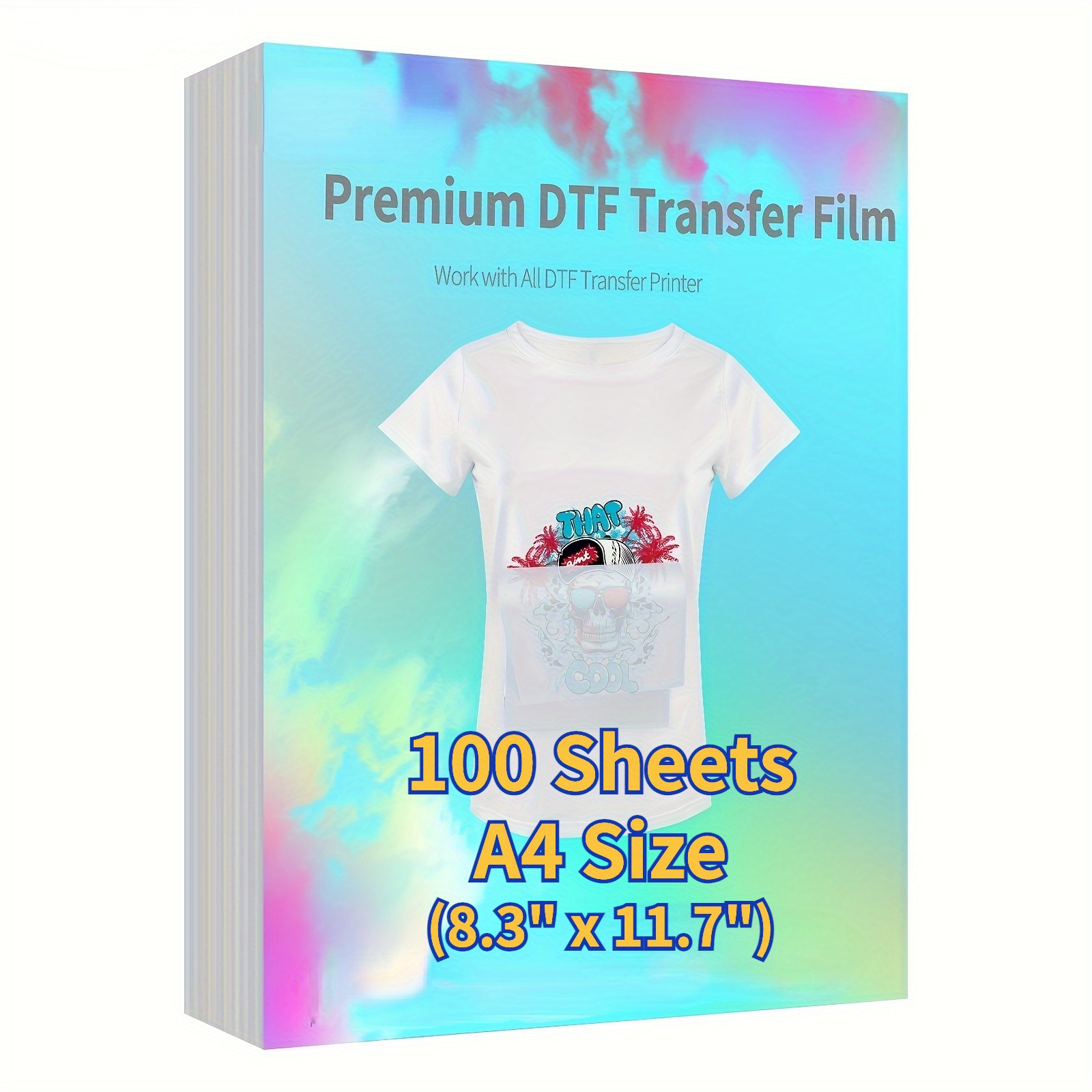 

Matte Pet Heat Transfer Paper For Direct-to-film Printing On T-shirts - A4 Size (8.3" X 11.7")