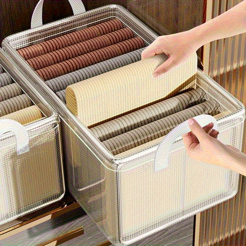 4 pack plastic storage bins with and reinforced handles clear stackable organizer boxes with lids for clothing books home and dorm essentials details 3