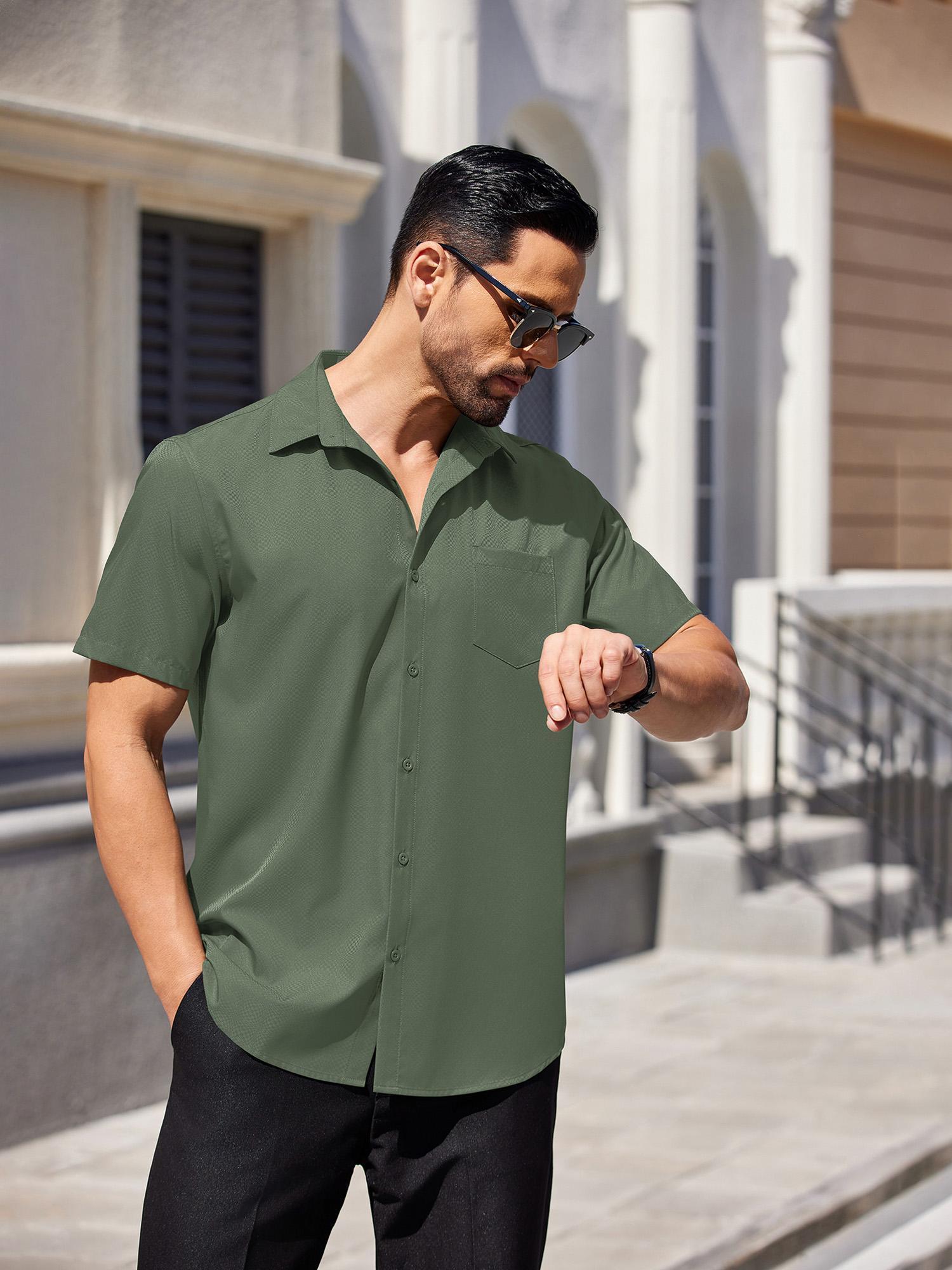 slim fit dress slacks Panhandle Men's Slim Fit Paisley Blue Short Sleeve Western Snap Shirt   Russell's Western Wear, Inc