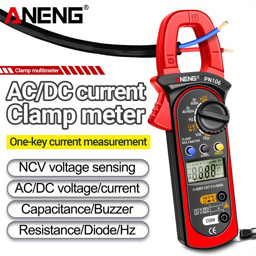 ANENG PN106 4000 Counts Clamp Meter AC/DC Ammeter Voltmeter Electric Tester True RMS Multimeter Clamp Tool for Electrician