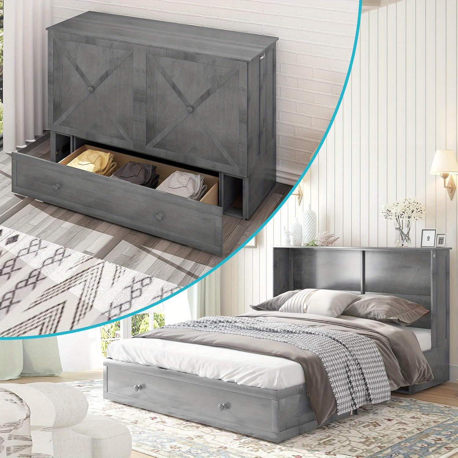 Queen Size Murphy Bed - Image 1
