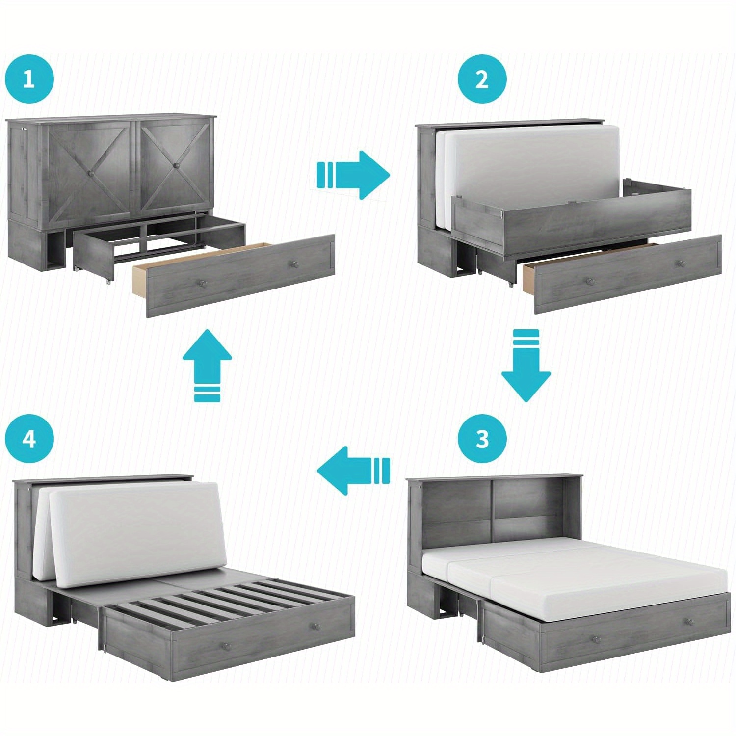 Queen Size Murphy Bed - Image 5