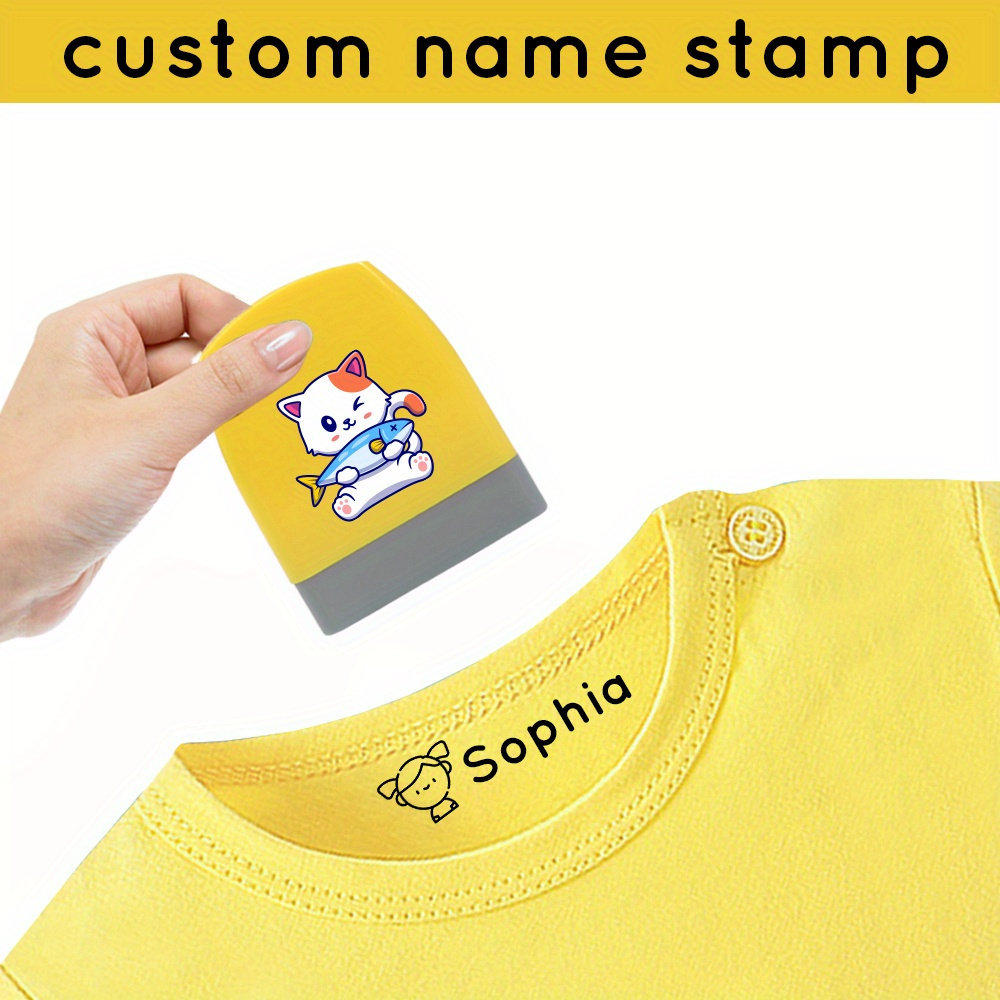 

1pc, Custom Waterproof Name Stamps For Clothing, Durable, Washable, Non-fading Personalized Stamps, Ideal For Gifts