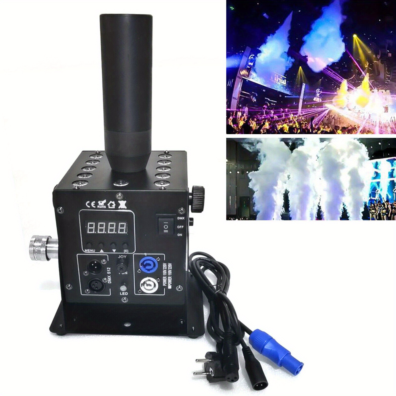 

Led Co2 Jet Smoke Machine & 6m Hose Dmx Blaster Stage Effect